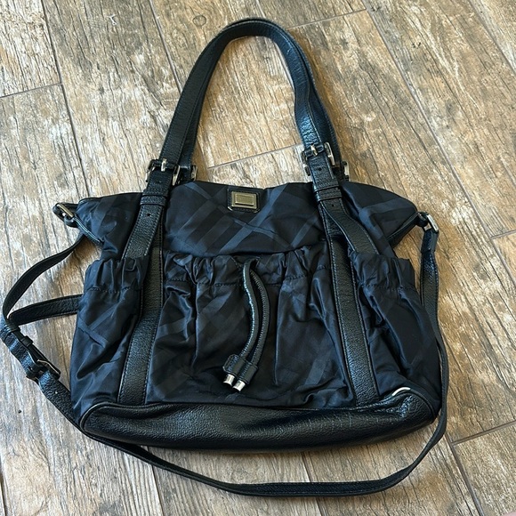 Burberry shoulder tote crossbody bag black slouch bag needs TLC Project - Picture 1 of 11